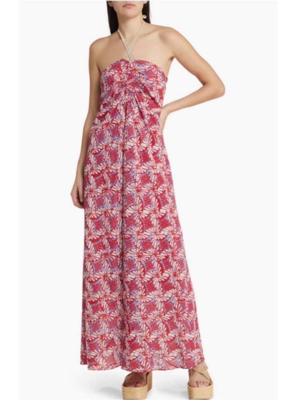 Xirena Dress Maya Maxi Halter in Ruby Petal Pink